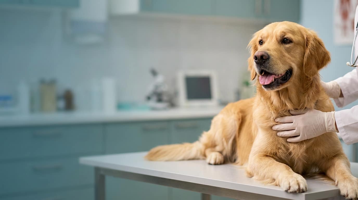 Chien identifié et en bonne santé